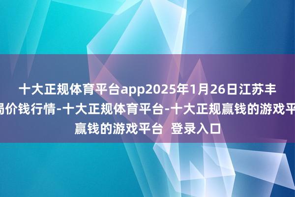 十大正规体育平台app2025年1月26日江苏丰县农业农村局价钱行情-十大正规体育平台-十大正规赢钱的游戏平台 登录入口