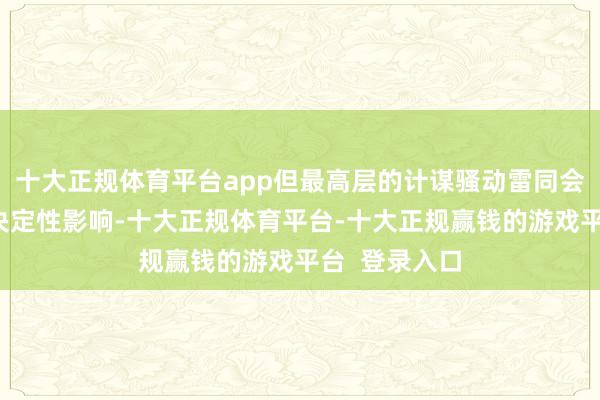 十大正规体育平台app但最高层的计谋骚动雷同会对战局产生决定性影响-十大正规体育平台-十大正规赢钱的游戏平台  登录入口